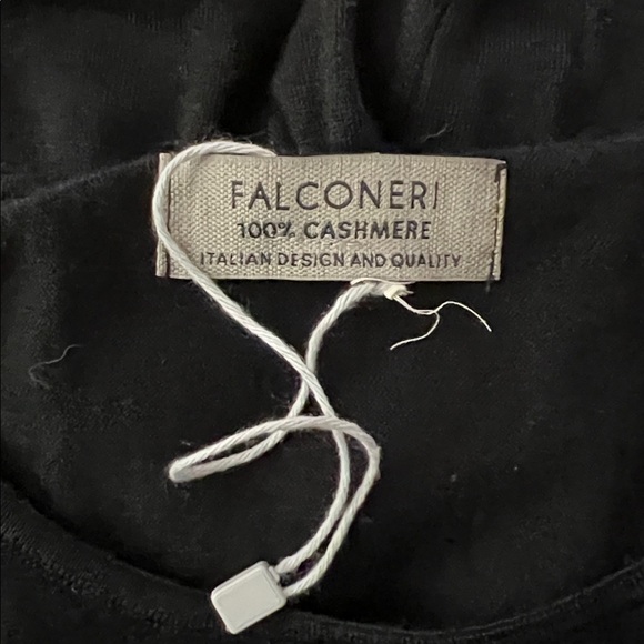 NWOT FALCONERI Italy Black Cashmere Sweater Women’s Medium - Picture 6 of 7